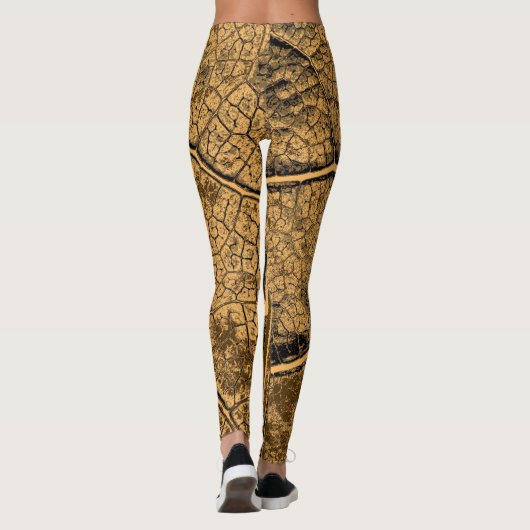 Stijlvol Tan Leaf Leggings (Achterkant)