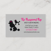 Stijlvol tandwieltje roze grijs visitekaartje (Voorkant)