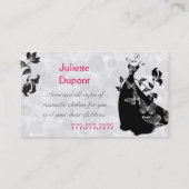 Stijlvol tapijtenmaker op maat visitekaartje (Achterkant)