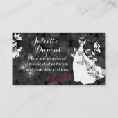 Stijlvol tapijtmaker tapijtsalon zwart visitekaartje (Achterkant)