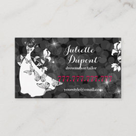 Stijlvol tapijtmaker tapijtsalon zwart visitekaartje