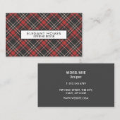 Stijlvol Tartan Patroon Visitekaartje (Voorkant / Achterkant)