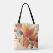 Stijlvol Tas met blad en geometrisch patroon (Achterkant)