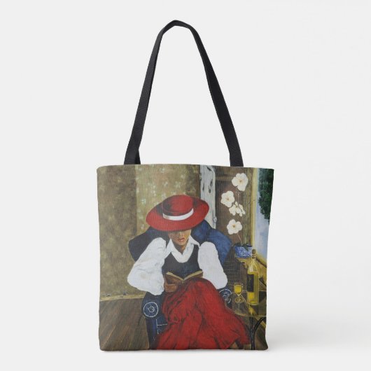 Stijlvol tas met het collectie Rode Pet. (Achterkant)