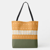 Stijlvol Tas voor winkelen in groen en Oranje (Achterkant)