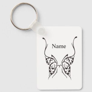 Stijlvol Tattoo met vlinder Kunst Illustratie Sleutelhanger