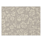Stijlvol Taupe Floral Pattern Modern Farmhouse Tafelkleed (Voorkant (Horizontaal))