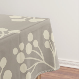 Stijlvol Taupe Floral Pattern Modern Farmhouse Tafelkleed