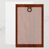 Stijlvol Taurus Zodiac-teken op Mahogany, zoals af Briefpapier (Voorkant / Achterkant)