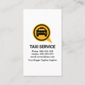 Stijlvol taxichauffeur pak visitekaartje (Achterkant)