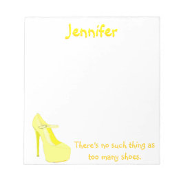 Stijlvol Te veel schokken in geel Notitieblok