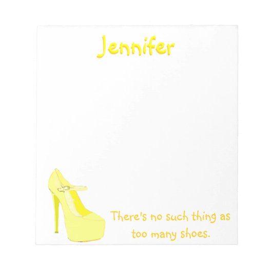 Stijlvol Te veel schokken in geel Notitieblok (Voorkant)