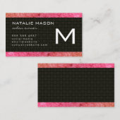 Stijlvol tegelpatroon / Weefsel Visitekaartje (Voorkant / Achterkant)