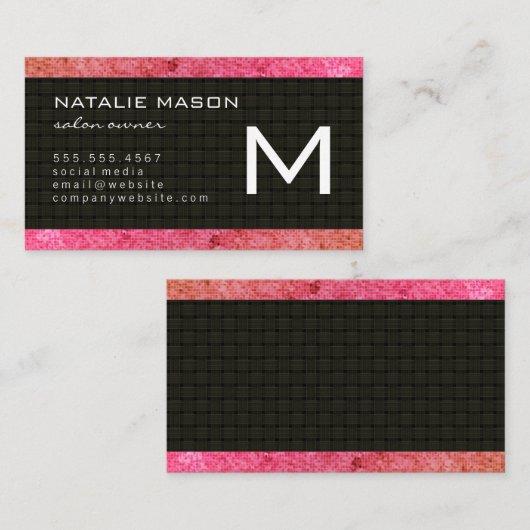 Stijlvol tegelpatroon / Weefsel Visitekaartje (Voorkant / Achterkant)