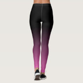 Stijlvol tekstverloop zwart roze werkout leggings (Achterkant)