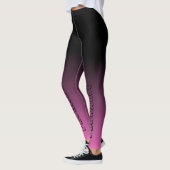 Stijlvol tekstverloop zwart roze werkout leggings (Links)