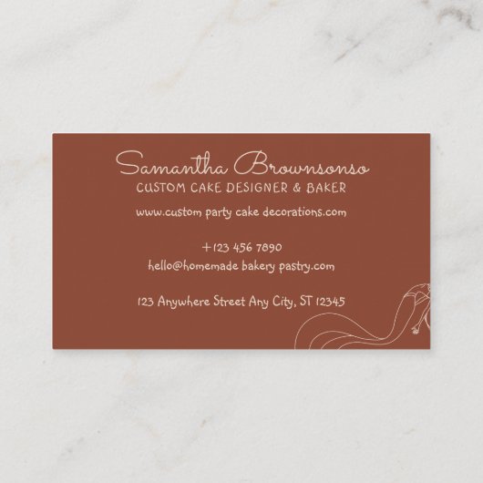 Stijlvol Terracotta Nautical Entertainer Mermaid Visitekaartje (Achterkant)