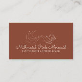 Stijlvol Terracotta Nautical Entertainer Mermaid Visitekaartje (Voorkant)