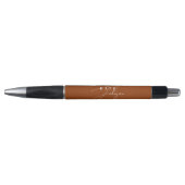 Stijlvol Terracotta Signature Script Monogram Pen (Voorkant)