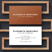 Stijlvol Terracotta Voorzijde en Achterzijde Geper Visitekaartje