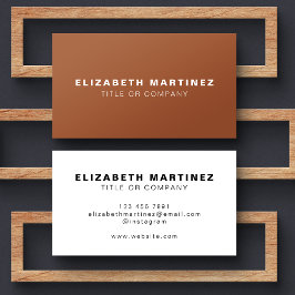 Stijlvol Terracotta Voorzijde en Achterzijde Geper Visitekaartje