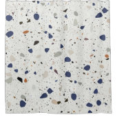 Stijlvol Terrazzo Tegel Design Multi-Color Douchegordijn (Voorkant)