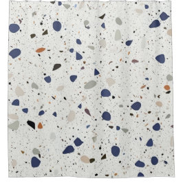 Stijlvol Terrazzo Tegel Design Multi-Color Douchegordijn