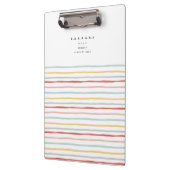 Stijlvol Terug naar Schoolkleurige Stripes Monogra Klembord (Links)