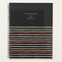 Stijlvol Terug naar Schoolkleurige Stripes Monogra