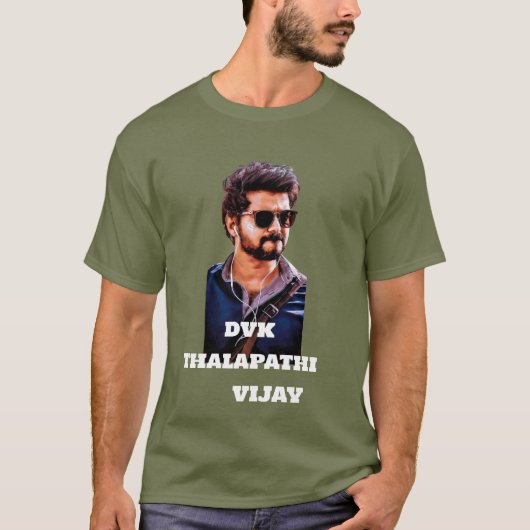 Stijlvol Thalapathy Vijay T-shirt | DVK-ontwerp (Voorkant)