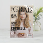 Stijlvol tijdschrift Hoesje foto afstudeerfeest Kaart (Staand voorkant)