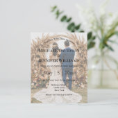 stijlvol tintje voor een bruiloft , uitnodiging vo (Staand voorkant)