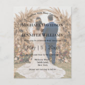 stijlvol tintje voor een bruiloft , uitnodiging vo (Voorkant)