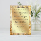 stijlvol tjestretro disco goud kaart (Staand voorkant)