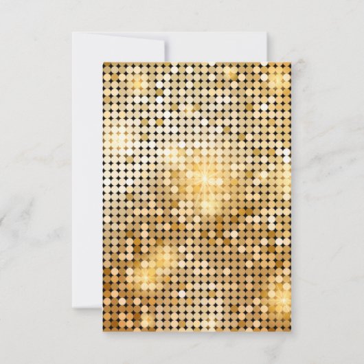 stijlvol tjestretro disco goud kaart (Achterkant)