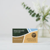 Stijlvol Topography Road Map Logistics Transport Visitekaartje (Staand voorkant)