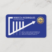 Stijlvol Trend Share Graph Financial Visitekaartje (Voorkant)