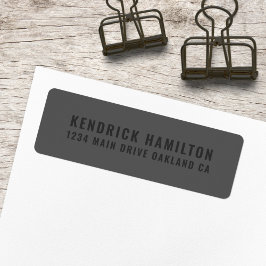 Stijlvol Trendy Black Out Modern Return-adres Etiket