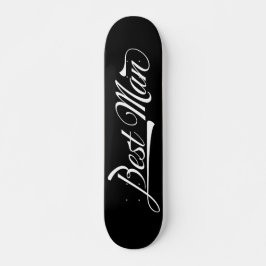 Stijlvol Trendy Black Retro Typografie Best Man Persoonlijk Skateboard