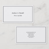 Stijlvol Trendy Black White Professional modern Visitekaartje (Voorkant / Achterkant)