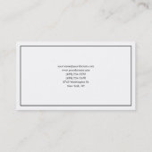 Stijlvol Trendy Black White Professional modern Visitekaartje (Achterkant)