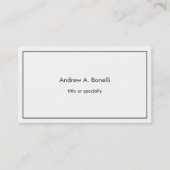 Stijlvol Trendy Black White Professional modern Visitekaartje (Voorkant)