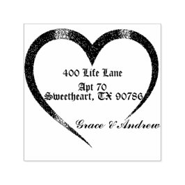 Stijlvol Trendy Couples Heart Return Address Zelfinktende Stempel