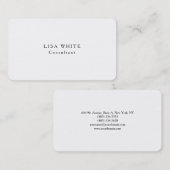 Stijlvol Trendy Creative Black White Plain Visitekaartje (Voorkant / Achterkant)