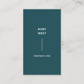 Stijlvol Trendy Dusky Blauwgroen Modern Minimalist Visitekaartje (Achterkant)