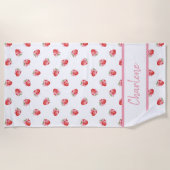 Stijlvol trendy Girly Strawberry patroon Strandlaken (Voorkant)
