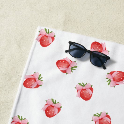 Stijlvol trendy Girly Strawberry patroon Strandlaken (In situ)
