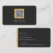 Stijlvol trendy gold networking moderne QR-code Visitekaartje (Voorkant / Achterkant)