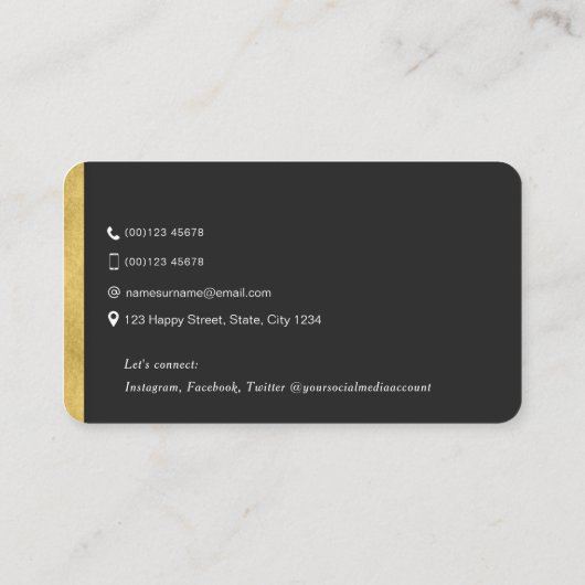 Stijlvol trendy gold networking moderne QR-code Visitekaartje (Achterkant)