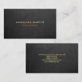 Stijlvol Trendy Gray Chalkboard Plain Modern Visitekaartje (Voorkant / Achterkant)